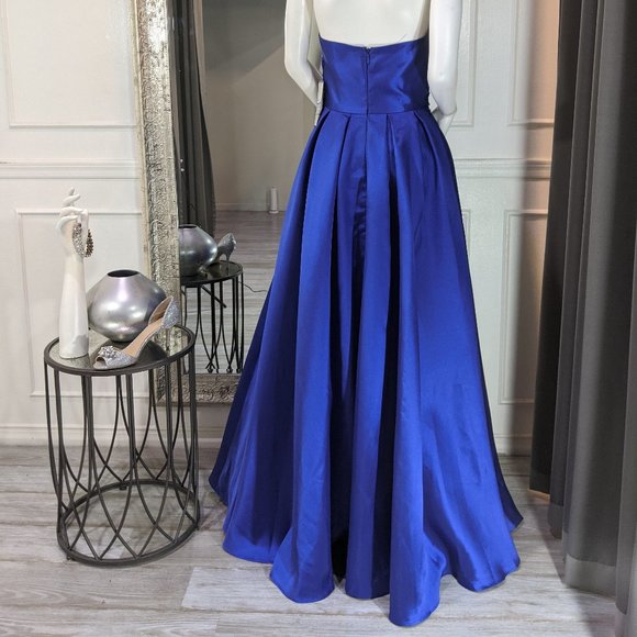 Royal Blue Formal Evening Prom Dress Gown - Picture 2 of 2